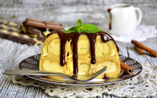 Waffle chocolate mint fork rococo - fedot sychkov free wallpaper