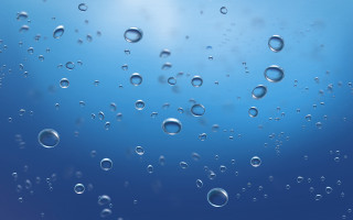 Blue water droplets underwater sky - water droplet free wallpaper