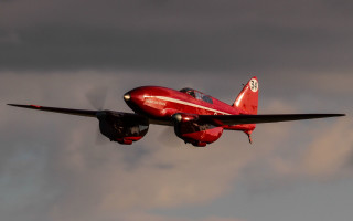 Red airplane cloudy sky pilot - anson maddock free wallpaper for desktop
