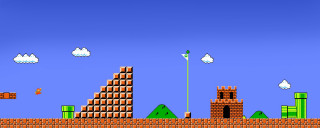 Tower sky background clouds blue - pixel art free wallpaper