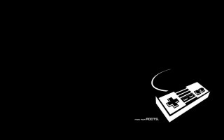 Nintendo wii controller black white - high contrast free wallpaper