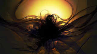 Long hair woman generative art - deep shadow free wallpaper