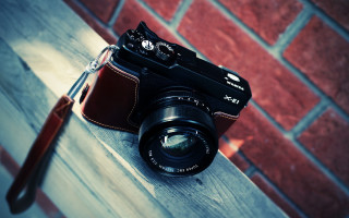 Camera brick wall leather case - a camera free wallpaper