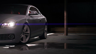 Car night parking headlights blue - its headlight free wallpaper