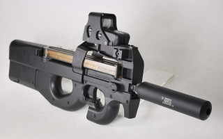 Gun scope precisionism computer rendering - vector free wallpaper