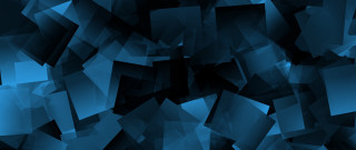 Blue abstract squares geometric cubist - varying size and shapes free wallpaper