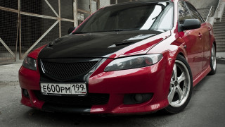 Red car street building sign - the side of a street next free wallpaper