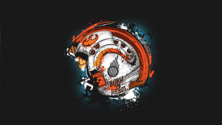 Clock red white black red - solo free wallpaper for desktop