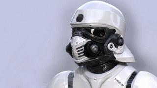 White robot black helmet goggles - a white robot free wallpaper
