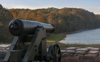Cannon stonewall lake trees sunset - 8 0 mm free wallpaper
