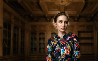 Woman floral dress library chandelier - the ceiling free wallpaper