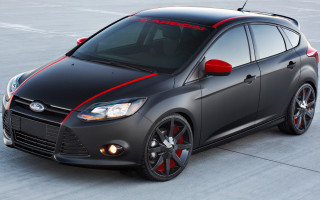 Black car red stripes parking - red stripe free wallpaper