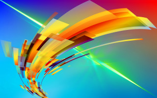 Colorful abstract lines shapes sky - triadic free wallpaper
