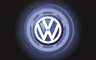 Blue white volkswagen emblem black - a blue circle free wallpaper for desktop