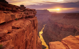 River canyon cliff sunset cloudy 2 - a canyon next free wallpaper