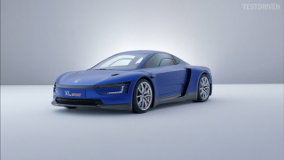 Blue sports car hood up 5 - a hood free wallpaper