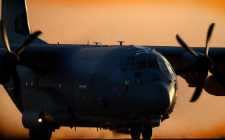 Large airplane runway sunset propeller - a propeller free wallpaper
