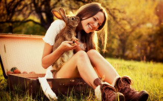 Alice prin whimsical rabbit suitcase - whimsical free wallpaper