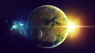 Planet sun star lens flare - a planet free wallpaper