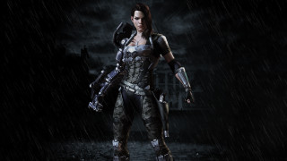 Woman costume gun glove rain - unreal engine free wallpaper for desktop