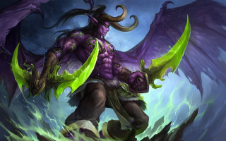 Purple demon horns green tail - arent arentsz free wallpaper