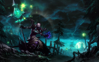 Man holding green light forest - league of legends free wallpaper