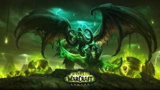 Demonic creature large wings green - its face free wallpaper