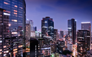 Tokyo skyline night cityscape bridge - cityscape free wallpaper