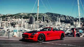 Red sports car city sailboats - sailboat free wallpaper