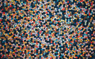 Multicolored circles pattern black background - alma thomas free wallpaper