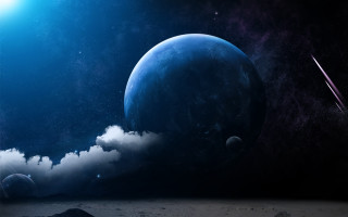 Blue planet clouds bright light - a blue planet free wallpaper