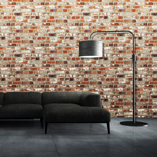 Couch lamp brickwall floorlamp postminimalism - plain background free wallpaper for tablet