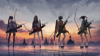 Group people water bow arrows - chen rong free wallpaper