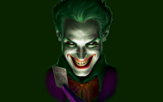 Joker card green background sinister - a card free wallpaper