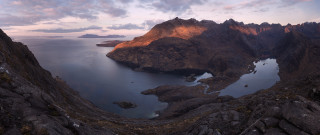 Mountain lake mountains cloudy sunset - a few mountain free wallpaper