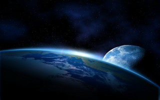 Earth space star planet moon - a view of the earth free wallpaper for desktop
