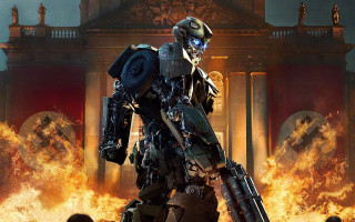 Robot firefighter building ember explosion - dong kingman free wallpaper