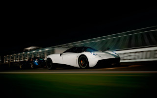 White sports car night train - a person in the background free wallpaper for desktop