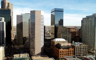 Cityscape tower clock bridge ruins - center area free wallpaper