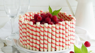Raspberry cream cake pastel rococo - pastel free wallpaper