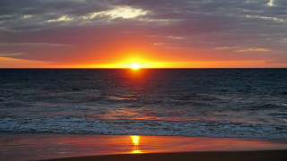 Sunset ocean waves beach dawn 4 - free sunset wallpaper