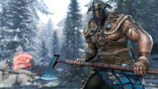 Man axe forest snowy warcraft - a snowy background free wallpaper