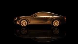Shiny gold car dark reflection - shiny free wallpaper