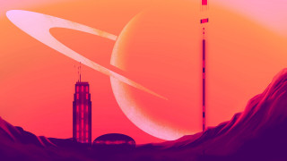 Large building spire tower flag - a spire free wallpaper