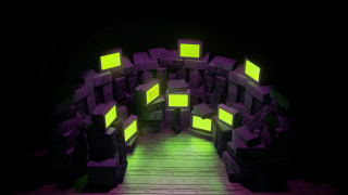 Room cubes floor light wall - cube free wallpaper