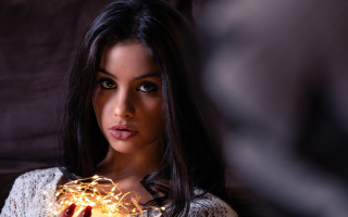 Woman lit hologram gothic araceli - item free wallpaper