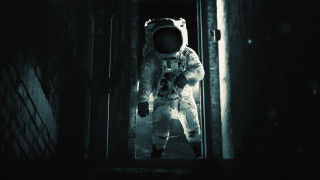 Astronaut military hallway brick door - a man in a space suit free wallpaper for desktop