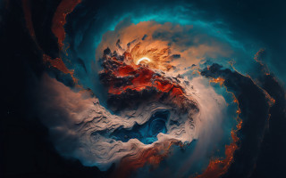 Colorful storm fire water sky - colorful object free wallpaper