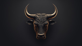 Bull gold foil 3d sumatraism - this image free wallpaper for desktop