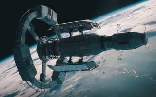 Space station earth beeple redshift - earth free wallpaper